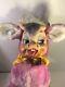 Vintage Rare 14 Plush Daisy Belle Cow Rubber Face Bear Toy Rushton Pink/purple