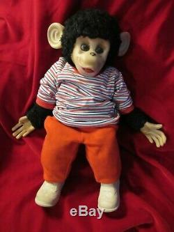 VINTAGE RUBBER FACE RUSHTON PLUSH MONKEY HAPPY CHIMP 21 ZIPPY MR BIM 1950s ZIP