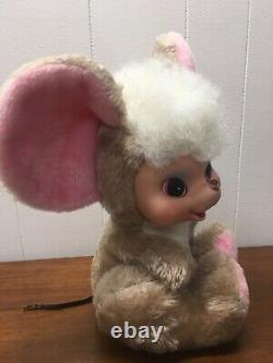 VINTAGE RUSHTON RUBBER FACE PLUSH MOUSE STUFFED ANIMAL DOLL With Tag