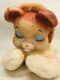 Vintage Rushton Rubber Face Sleeping Rare Teddy Bear Plush Stuffed Toy