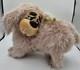 Vintage Rushton Star Creation Rubber Pink Puppy Dog With Worm Stuffed Animal Plush