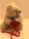 Vintage Trusty Friend Stuffed Animal Plush White Teddy Bear Ribbon Valentine 7