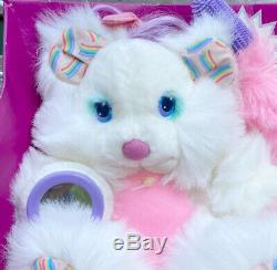 VTG 80s Amtoy Brush-A-Loves Bubble Love White and Pink Bear Plush Toy NRFB Box