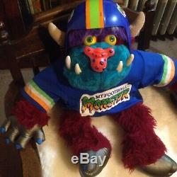 VTG 80s Amtoy My Pet Football Player Monster Plush Stuffed Animal Large Toy 26