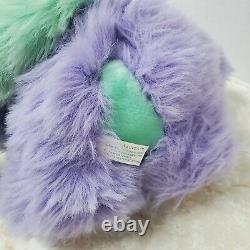 VTG 80s TYCO BRUSH A LOVES Purple Posy Teddy Bear Stuffed Toy Plush Pink