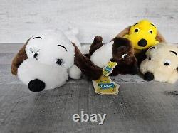 VTG Dakin Drooper Puppy Dog Family 1973 Stuffed Animal Plush Nutshell LOT Rare