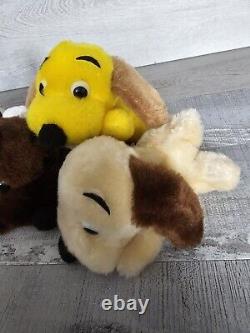 VTG Dakin Drooper Puppy Dog Family 1973 Stuffed Animal Plush Nutshell LOT Rare