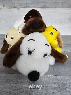 VTG Dakin Drooper Puppy Dog Family 1973 Stuffed Animal Plush Nutshell LOT Rare