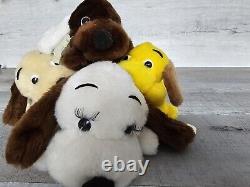 VTG Dakin Drooper Puppy Dog Family 1973 Stuffed Animal Plush Nutshell LOT Rare