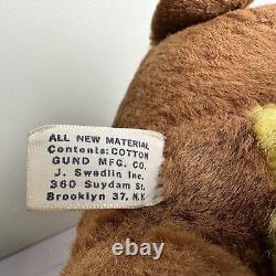 VTG GUND CREATION Rabbit Bunny Stuffed animal Plush Sitting Starburst eyes RARE