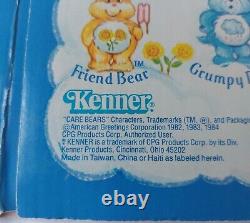 VTG Kenner Care Bears Grumpy Bear Plush 13 Stuffed Animal withBox 1983