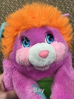 VTG LOT 1980s 2 Popples Pancake Puffball Popple Plush Dolls Used 80s 12 16