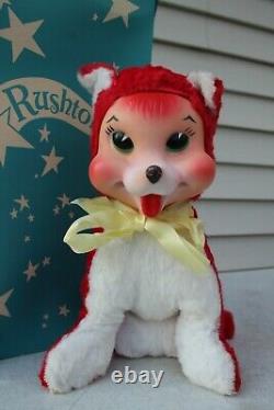 VTG Rushton Red Fox Plush Stuffed Animal With Rubber Face 11 + BOX NO RESERVE