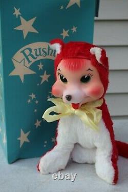 VTG Rushton Red Fox Plush Stuffed Animal With Rubber Face 11 + BOX NO RESERVE