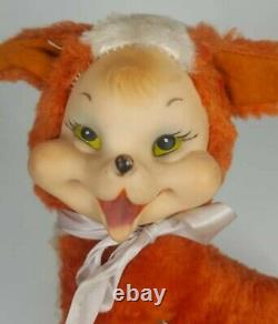VTG Rushton Rubber Face Fox Stuffed Animal Plush Small RARE Collectible 1950's