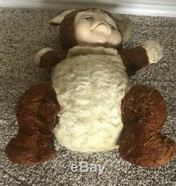 VTG Rushton Rubber Face Plush rare 18 Teddy Bear Cry Crying Pout sad Brown