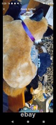 Very rare HTF Aurora A&A fox plush Stuffed Animal with zipper NWT