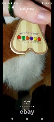 Very rare HTF Aurora A&A fox plush Stuffed Animal with zipper NWT
