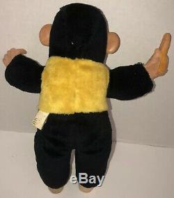 Vintage 15 MR BIM MONKEY ZIPPY ZIM MCM Stuffed Plush Monkey Banana Rubber Face