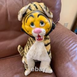 Vintage 18 Bijou/Reliable/Rushton Plush Rubber Faced Tiger Stuffed Animal 50s