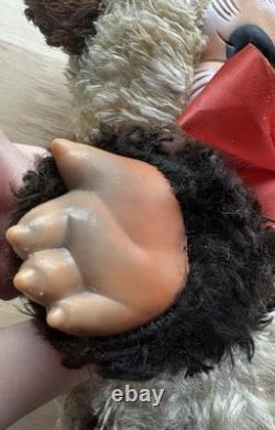 Vintage 1950 Gund Rubber Face Plush Animal Panda Growler 12 Rushton Style Cute
