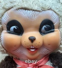 Vintage 1950 Gund Rubber Face Plush Animal Panda Growler 12 Rushton Style Cute