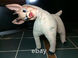 Vintage 1950's Deer Bambi Rubber Face Plush Stuffed Animal Disney Rare