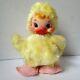 Vintage 1950's Rubber Face Stuffed Duck Plush Yellow Chick Rushton Toy Company