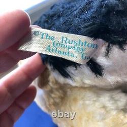 Vintage 1950s Rushton Stinky Skunk Rubber Face Plush Stuffed Animal Eye Wink