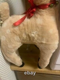 Vintage 1959 Columbia Toys Rubber Face Reindeer Plush Toy 18x12