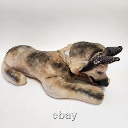 Vintage 1967 My Toy German Shepherd Rubber Face Puppy Dog Stuffed Animal Plush