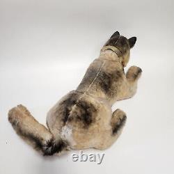 Vintage 1967 My Toy German Shepherd Rubber Face Puppy Dog Stuffed Animal Plush