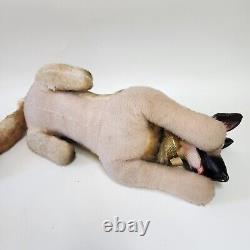 Vintage 1967 My Toy German Shepherd Rubber Face Puppy Dog Stuffed Animal Plush