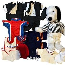 Vintage 1968 Snoopy 20 Plush Stuffed Animal 8 OUTFITS Tuxedo Ref Skier Sweaters