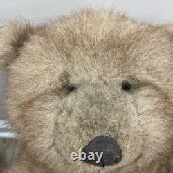 Vintage 1970s Gund Limited E Grizzly Brown Bear Plush Stuffed Animal 24 in RARE
