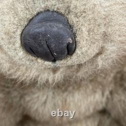 Vintage 1970s Gund Limited E Grizzly Brown Bear Plush Stuffed Animal 24 in RARE