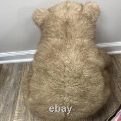 Vintage 1970s Gund Limited E Grizzly Brown Bear Plush Stuffed Animal 24 in RARE