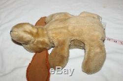 Vintage 1978 Mattel Hug N Talk Napper Dog Plush RARE Stuffed Animal Brown Push