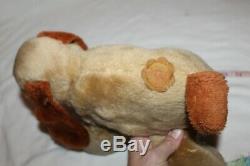 Vintage 1978 Mattel Hug N Talk Napper Dog Plush RARE Stuffed Animal Brown Push