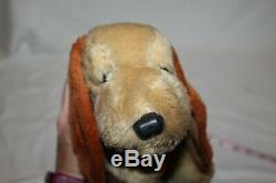 Vintage 1978 Mattel Hug N Talk Napper Dog Plush RARE Stuffed Animal Brown Push