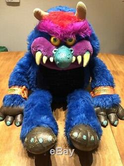 Vintage 1980 Amtoy American Greetings My Pet Monster Plush Stuffed W Handcuffs