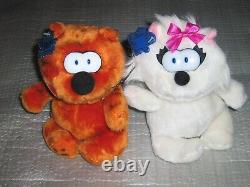 Vintage 1982 Heathcliff & Sonja Cat Plush Set Applause Stuffed Animal NICE