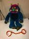 Vintage 1985 Amtoy Plastic Face My Pet Monster Plush Doll Toy With Handcuffs Cuffs