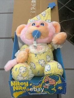 Vintage 1985 Commonwealth Nitey Nite Plush Monkey Stuffed Animal