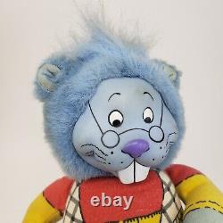 Vintage 1986 Hallmark Zoobilee Zoo Blue Bill Der Beaver Stuffed Animal Plush Toy