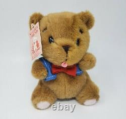 Vintage 1986 Sanrio Melody Friend Musical Brown Teddy Bear Stuffed Animal Plush