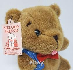 Vintage 1986 Sanrio Melody Friend Musical Brown Teddy Bear Stuffed Animal Plush