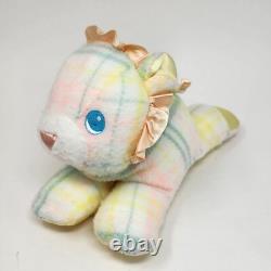 Vintage 1987 Playskool Snuzzles Plaid Baby Blankies Lion Stuffed Animal Plush