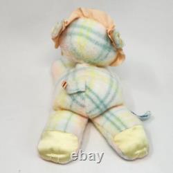 Vintage 1987 Playskool Snuzzles Plaid Baby Blankies Lion Stuffed Animal Plush