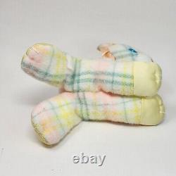 Vintage 1987 Playskool Snuzzles Plaid Baby Blankies Lion Stuffed Animal Plush
